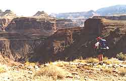 Overlooking Hance Creek Canyon where it 